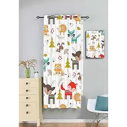 Newturn Textiles Luxurious Curtains for Kids 5ft Pack of 1 Animal-picture-22