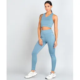 nexstep Solid Women Light Blue Tights image 4