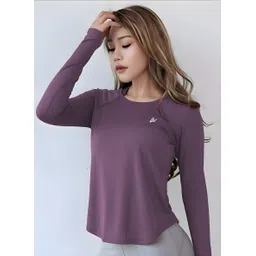 nexsus apparels Women Solid Round Neck Polyester Pink T-Shirt-picture-19