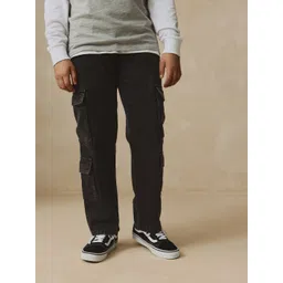 NEXT Boys Regular Fit Mid-Rise Light Fade Pure Cotton Cargo Style Jeans-picture-46