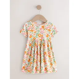 NEXT Floral Print Puff Sleeve A-Line Dress-picture-27