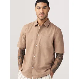 NEXT Linen Cotton Short Sleeve Shirt-picture-29