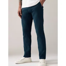 NEXT Men Solid Slim Fit Chinos-picture-13