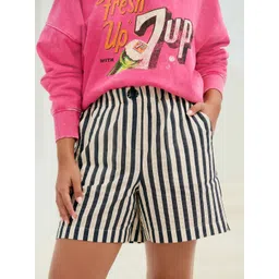NEXT Women Striped Loose Fit Shorts-picture-32