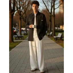 Next One Men Smart Straight Fit Easy Wash Pleated Trousers-picture-16