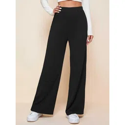 Next One Women Classic Straight Bootcut Fit High-Rise Easy Wash Trousers-picture-17