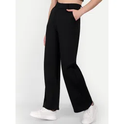 Next One Women Relaxed Straight Leg Loose Fit High-Rise Easy Wash Trousers-picture-14