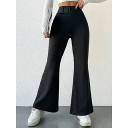 Next One Women Smart Flared High-Rise Easy Wash Trousers-picture-14