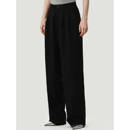 Next One Women Smart Loose Fit High-Rise Easy Wash Cotton Parallel Trousers-picture-38