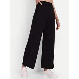 Next One Women Smart Loose Fit High-Rise Easy Wash Parallel Trousers-picture-30