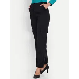 Next One Women Smart Loose Fit High-Rise Easy Wash Regular Trousers-picture-11