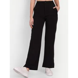 Next One Women Straight Fit High-Rise Easy Wash Parellel Trousers-picture-38
