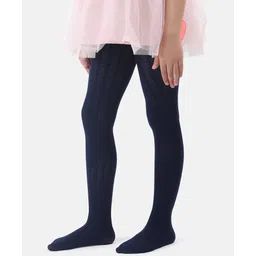 NEXT2SKIN Nylon Self Designed  Stockings - Navy Blue-picture-15