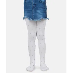 NEXT2SKIN Star Print Pantyhose Stocking - White-picture-12