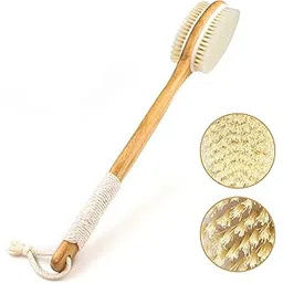 Nextuyere Shower Brush, Long Wooden Handle Body Exfoliating Brush with Soft and Stiff Bristles for Dry or Wet Brushing, Deep Cleansing, Promote Blood Circulation-picture-39