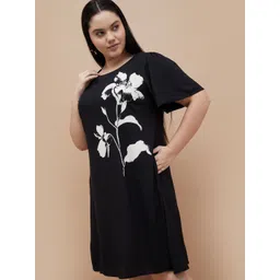 Nexus by Lifestyle Women Floral Print Flutter Sleeve A-Line Dress-picture-37