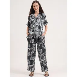 NEYSA Printed Lapel Collar Shirt With Trousers Co-Ords-picture-31