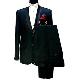 nf new fashion Mens 2 Piece Suits Blazer Type Solid Color Tuxedo Style-picture-33