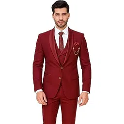 nf new fashion Mens 3 Piece Suits Blazer Type Solid Color Tuxedo Style-picture-49