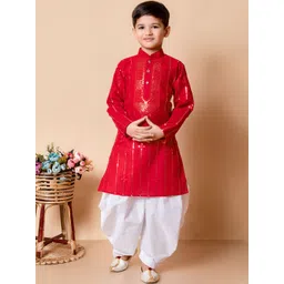 NFC CREATION Boys Embroidered Regular Sequinned Kurta with Patiala-picture-30