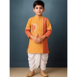 NFC CREATION Boys Printed Regular Pure Cotton Kurta with Dhoti Pants-picture-29