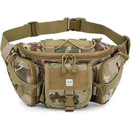 nfi essentials Military Waist Bag for Men & Women, Tactical Chest Bag, Multipurpose Large Army Fanny Pack Pouch for Hiking Travel Sports Outdoors Belt Bag with Adjustable Strap-picture-25