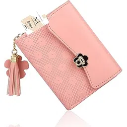 nfi essentials PU Small Wallet for Women, Multifold Mini Coin Money Purse for Girls, Ladies Wallet for Card (Pink)-picture-14
