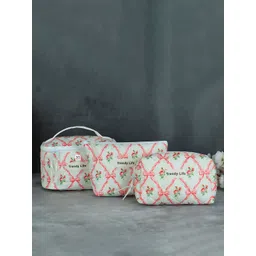 NFI essentials Set Of 3 Printed Water Resistant Portable Makeup Pouch-picture-18