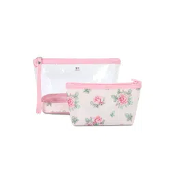 NFI Essentials Women's Floral Cosmetic Travel Makeup Pouch (Pack of 2)-picture-29