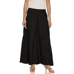 ngt Women Flared Black Crepe Trousers-picture-28
