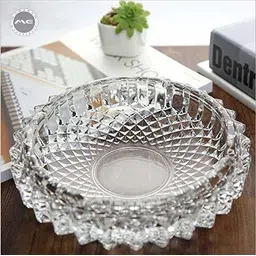 nhp traders Round Crystal Glass Smoking Ashtray Multicolor Glass Ashtray-picture-17