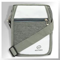 Grey, White Men & Women Sling Bag - Medium GREY-WHITE-SLING-BAG-image-12