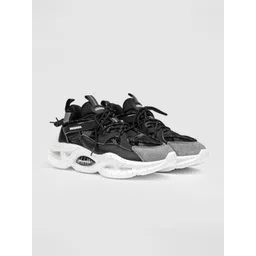 Nickron Singalmaha Men Textured Lace Up Mesh Sneakers-picture-15