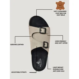 NICO NERINI Men Lightweight Leather Comfort Sandals image 2