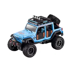 Nicres Big Size Jeep Wrangler Rubicon Alloy Pickup 1:24 Scale Model Car Exclusive Alloy Metal Car Die-cast Car Pullback Toy car with Sound & Light Music Best Gifts Toys Kids ( Blue )-picture-13