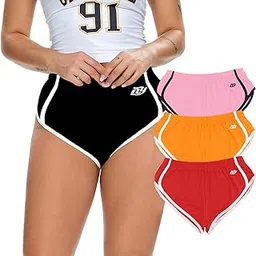 nicsy Women's Yoga Panties Booty Shorts Gym Workout Running Elastic Waist Hot Sexy Panty Stretchy Athletic Shorts-picture-53