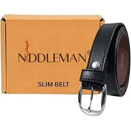 niddleman Ladies Classic Leather Belt, Silver Buckle, Casual Waist Belt for Jeans and Dresses-picture-51