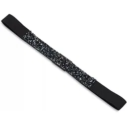 niddleman Latest Stylish Belt for Women Dresses Jeans Skirts Hip Saree Belt Western Traditional (Black) (Black zari)-picture-23