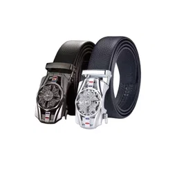 Niddleman Men Set of 2 PU Formal Belt-picture-11