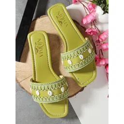 Nidima Women Embellished Open Toe Flats-picture-29