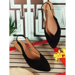 Nidima Women Ethnic Pointed Toe Mules Flats-picture-13