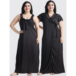 NIGHT KEYS Pack of 2 Maxi Nightdress with Robe-picture-21