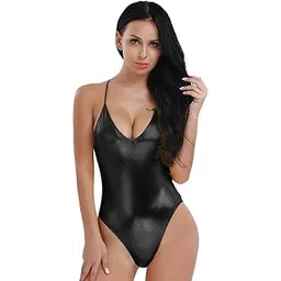 night pleaser Satin Halter Bikini Top, Cross Strap Design, Black-picture-23