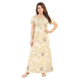 NIGHT QUEEN Embroidered Maxi Nightdress-picture-15
