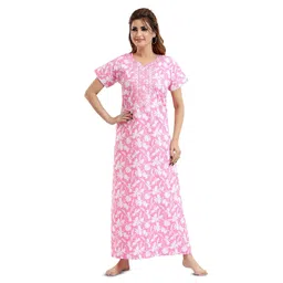 NIGHT QUEEN Embroidered Maxi Nightdress image 3