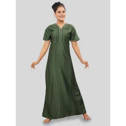 NIGHT QUEEN Printed Maxi Nightdress-picture-32