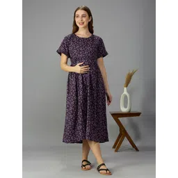 NIGHTSPREE Floral Print Fit & Flare Midi Dress-picture-28