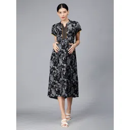 NIGHTSPREE Floral Printed Maternity A-Line Midi Dress-picture-39