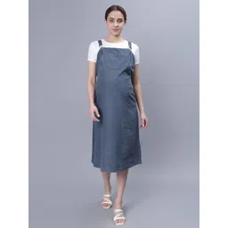 NIGHTSPREE Maternity Pinafore Midi Dress-picture-28
