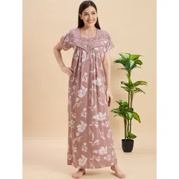 NIGHTSPREE Printed Maxi Nightdress-picture-15